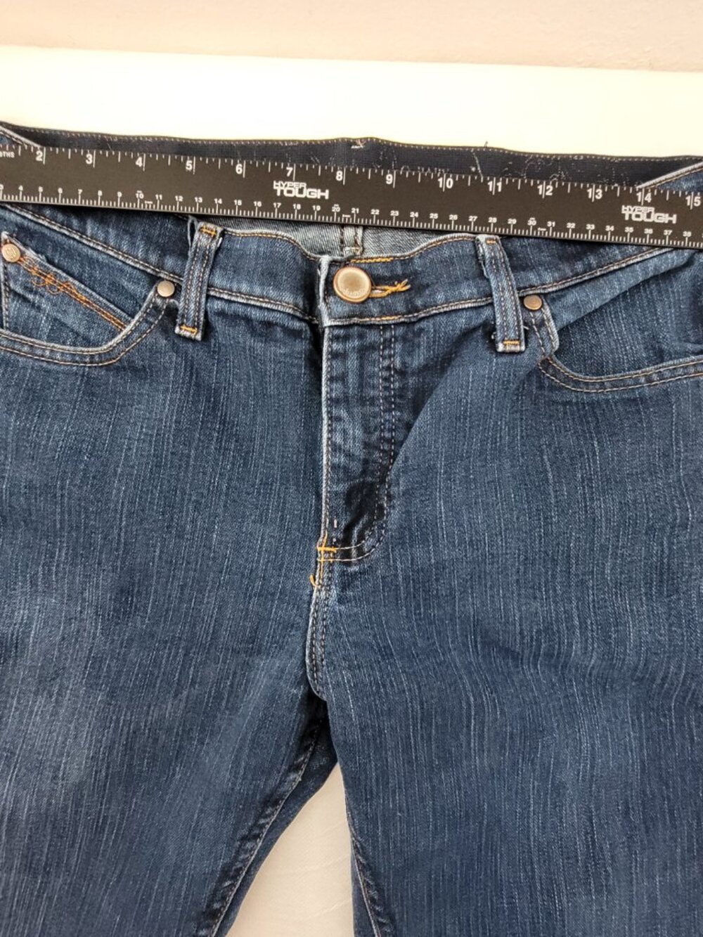 Wrangler Q-baby jeans Womens 11/12 Blue Bootcut WRQ20DD No Gap Waist fit 32x28.5 - Picture 4 of 12